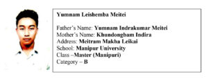 yumnam leishemba meitei 1st b